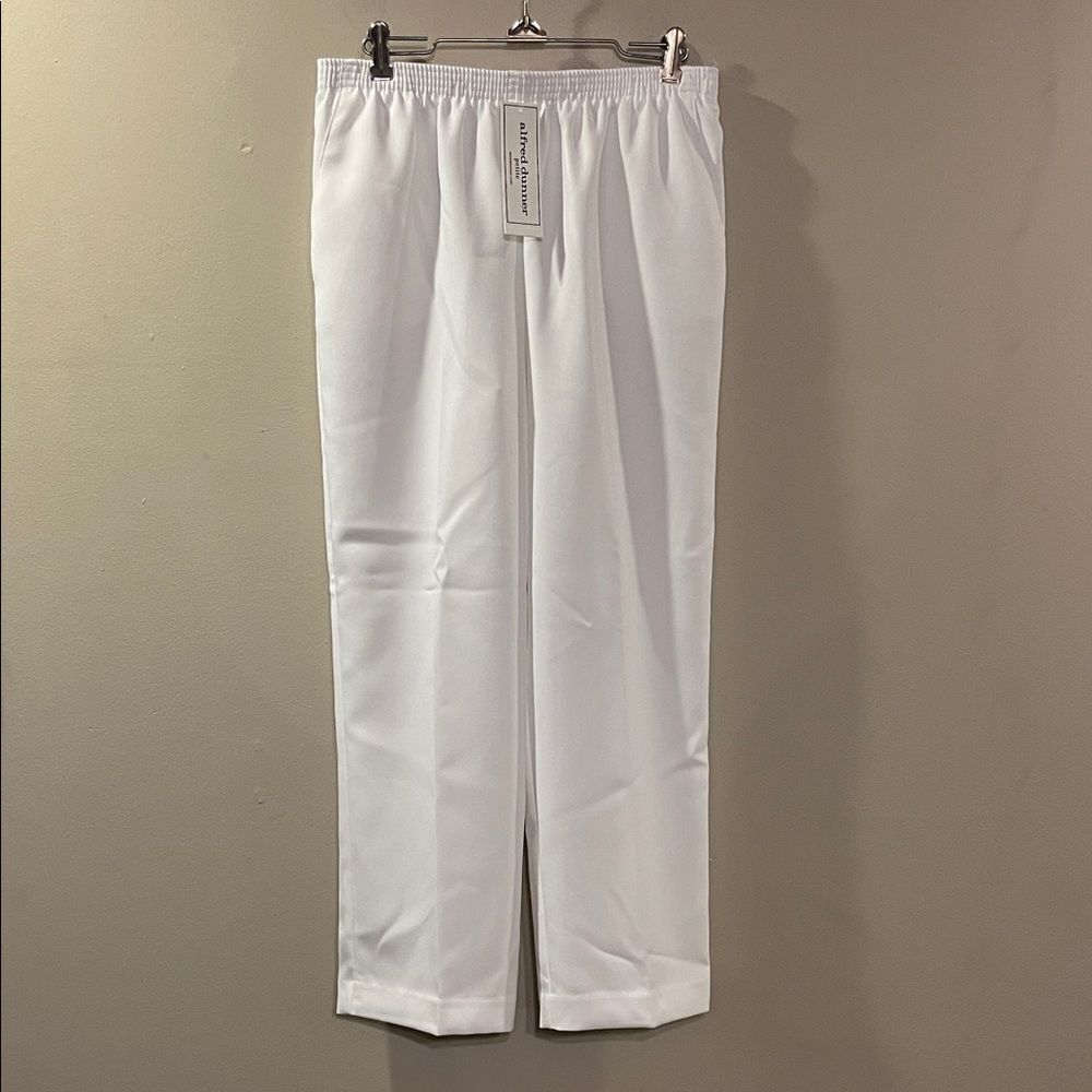Alfred Dunner Crisp White Trousers